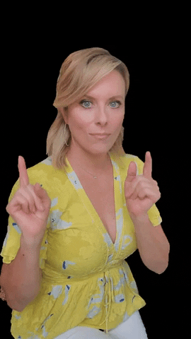 kerryhbarrett giphygifmaker woman pointing blonde GIF