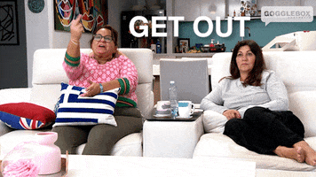 Go Away Middle Finger GIF by Gogglebox Australia