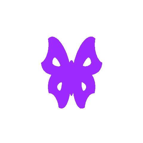 Purple Butterfly Logo Sticker