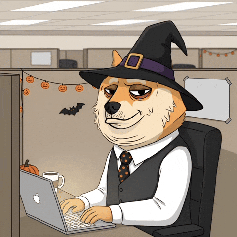 Halloween Working GIF by Doge Pound