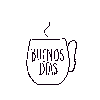 claudiavlo black good morning cafe cup Sticker