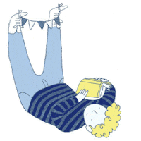 Cat Read Sticker by openbare bibliotheek Kortrijk