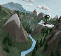 Flying Area 51 GIF by Lonely Aliens