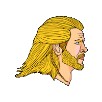 Chris Hemsworth Wow Sticker by Caleb Linden Design