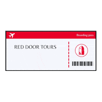 Wish You Were Here Boarding Pass Sticker by Red Door Tours