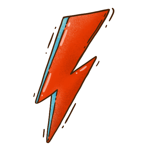 david bowie flash Sticker