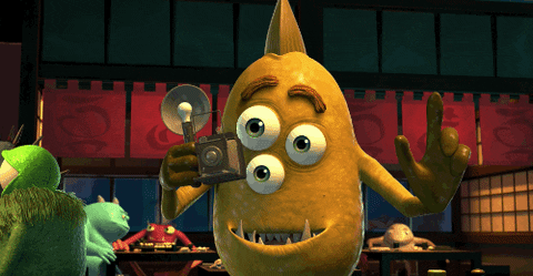 monsters inc photography GIF by Disney Pixar