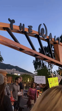 'Disney Is Demonic': Protesters Rally Against 'Woke' Disney Outside California Headquarters