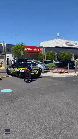 Car Plows Into Police Cars in Dramatic Melbourne Incident