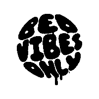 bedvibesonly logo vibes yellow neon Sticker