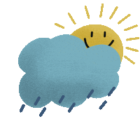 Sun Rain Sticker