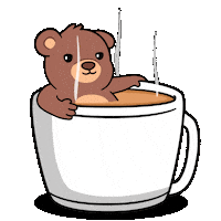 Good Morning Coffee Sticker by BEARISH