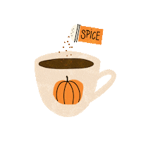Pumpkin Spice Coffee Sticker by Tracy Myers