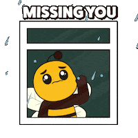 Sad Miss You Sticker by Plan Bee Studios