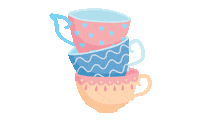 SweetbriarSisters chronic illness mecfs spoonies teacups Sticker