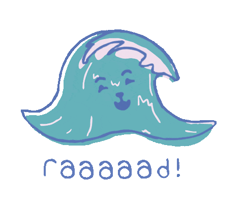 Surfs Up Dog Wave Sticker