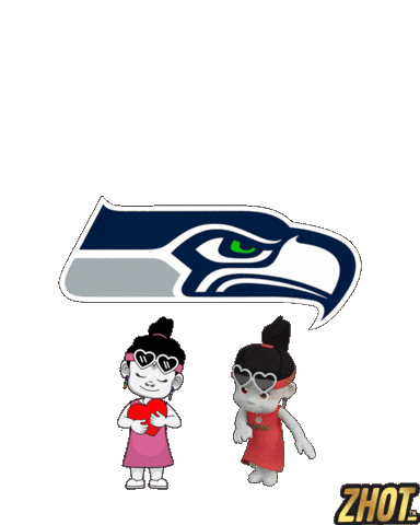 Seattle Seahawks Football Sticker by Zhotcita
