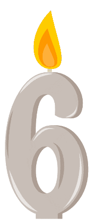 Flickering 6 Years Sticker