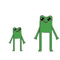 Before And After Frog Sticker by fwogs