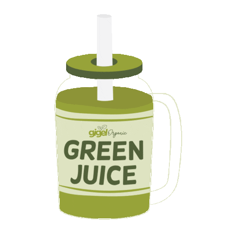 Green Juice Sticker by Gigel Organic