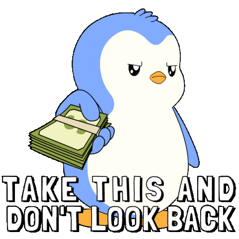 Money Take It Sticker by Pudgy Penguins