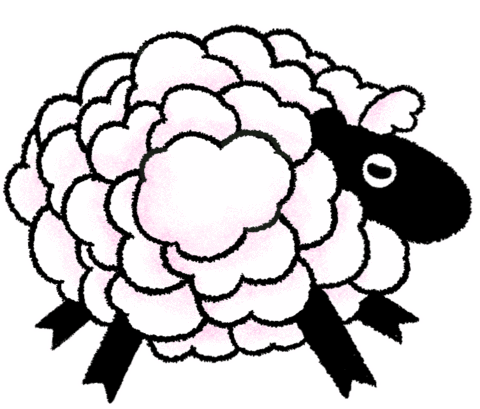 Sheep Bouncing Sticker by La_Babique