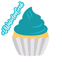 uwaterlooalumni graduation cupcake convocation waterloo Sticker