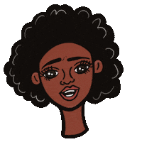 Black Woman What Sticker by JellaCreative