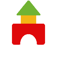 xalingobrinquedos bouncy brinquedos brinquedo casinha Sticker