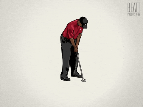 Antknee729 giphyupload animation golf tiger GIF
