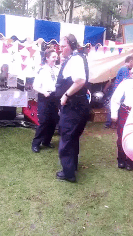 Policeman Shows Off Dance Moves at London Festival