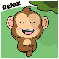 Deromoji relax monkey deromoji moncu GIF