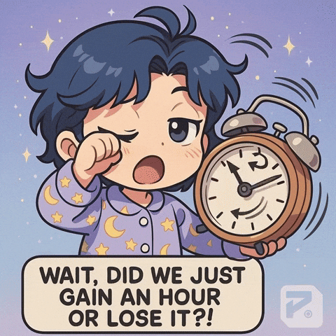 Yawning Time Change GIF by Persona