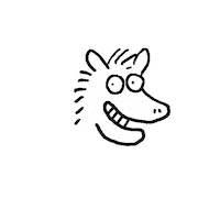 Supergunz smile cool good horse Sticker