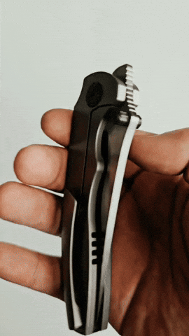 nilknarf1 sharp knife folding knife titanium folding knife fidget knife GIF