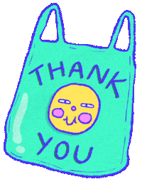 Thanks Thank You Sticker by Katharine Kow