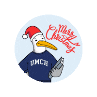eduumch christmas merry christmas umch samy the seagull Sticker