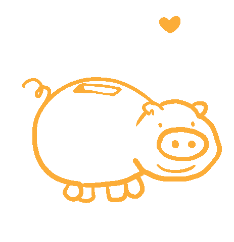 Money Pig Sticker by Lucas Levitan