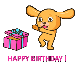 Happy Birthday Dancing Sticker by KingPuppy