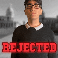 Rejected College GIF