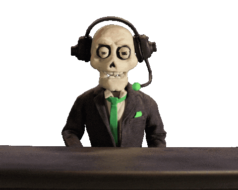 Skeleton Yes Sticker by HAYWARD