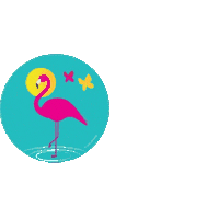 Happy Flamingo Sticker by Lies van Licht coaching