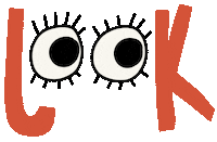 Cartoon Looking Sticker