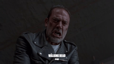 angry the walking dead GIF