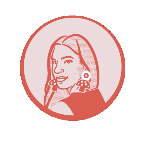 mid-centurymillennial portrait earrings megan mcm Sticker