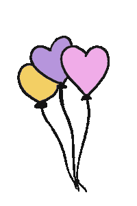 Mila34 hearts balloons coeur balon Sticker