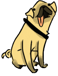 Dog Pug Sticker by Artips Factory