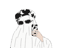 jennie0119 fashion ghost selfie flash Sticker