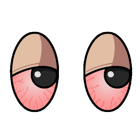 stoned red eyes Sticker