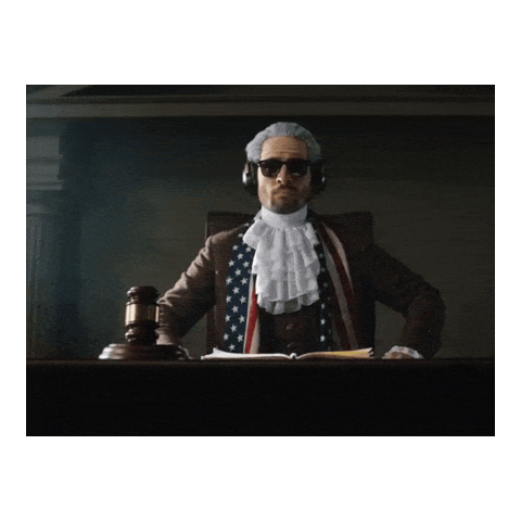 Judging Founding Father Sticker